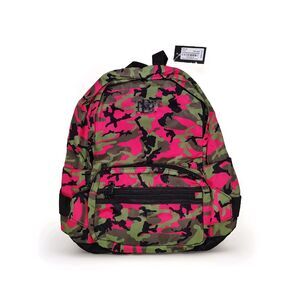 NWT Badgley Mischka Nylon Pink Camo Backpack Removable Fanny Waist Bag MSRP $129